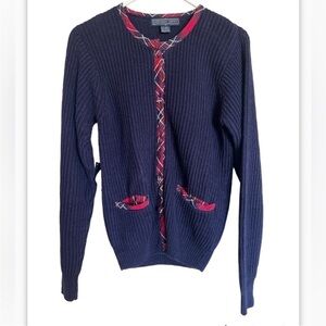 Herman Geist Navy Blue Cardigan